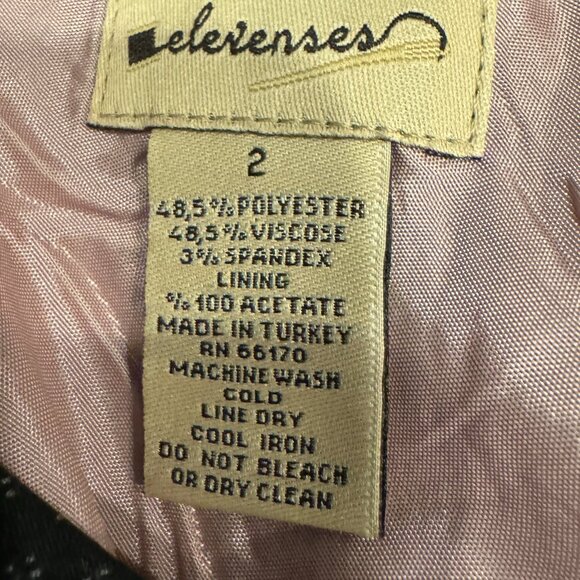 Anthropologie Elevenses Navy Geometric Patterned Skirt Lined Lace Trim Romantic - Picture 11 of 13